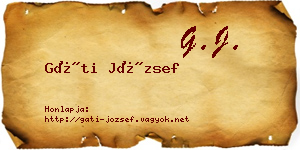 Gáti József névjegykártya